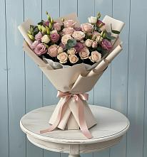 Букет цветов из:  Розы и Лизиантусы в Покровское Рузского района