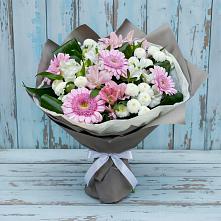 Букет цветов из:  Герберы, Альстромерии и Хризантемы в Покровское Рузского района