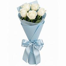 Букет 5 Белых роз Проуд в Покровское Рузского района
