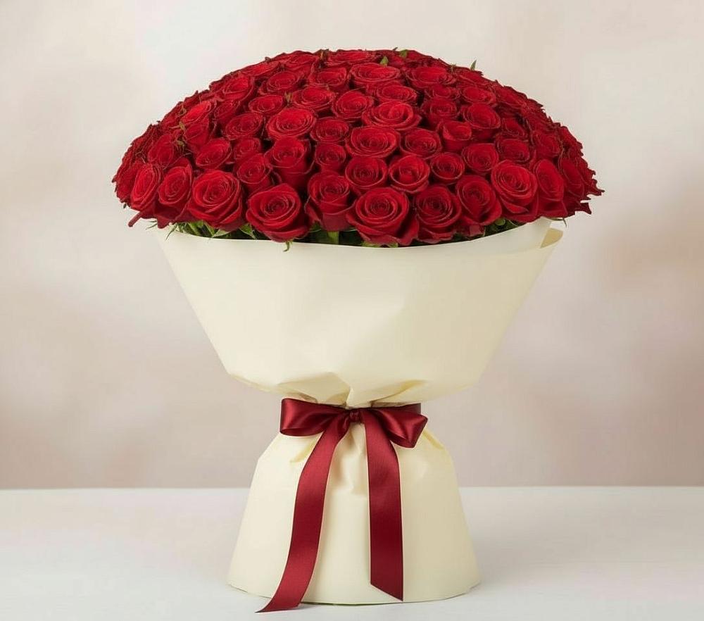 Букет 101 Красная роза Милано в Покровское Рузского района