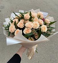 Букет Кремовые розы Латте в Покровское Рузского района