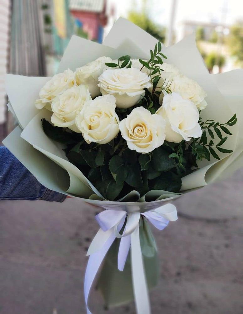 Букет Белые розы Проуд в Покровское Рузского района