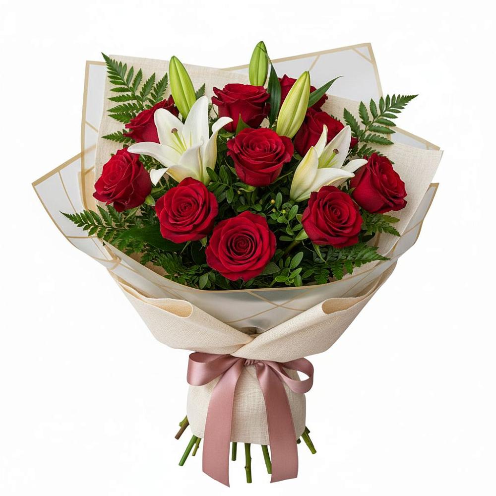 Букет цветов из: Лилии и Розы в Покровское Рузского района