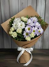 Букет цветов из:  Хризантемы и Розы в Покровское Рузского района