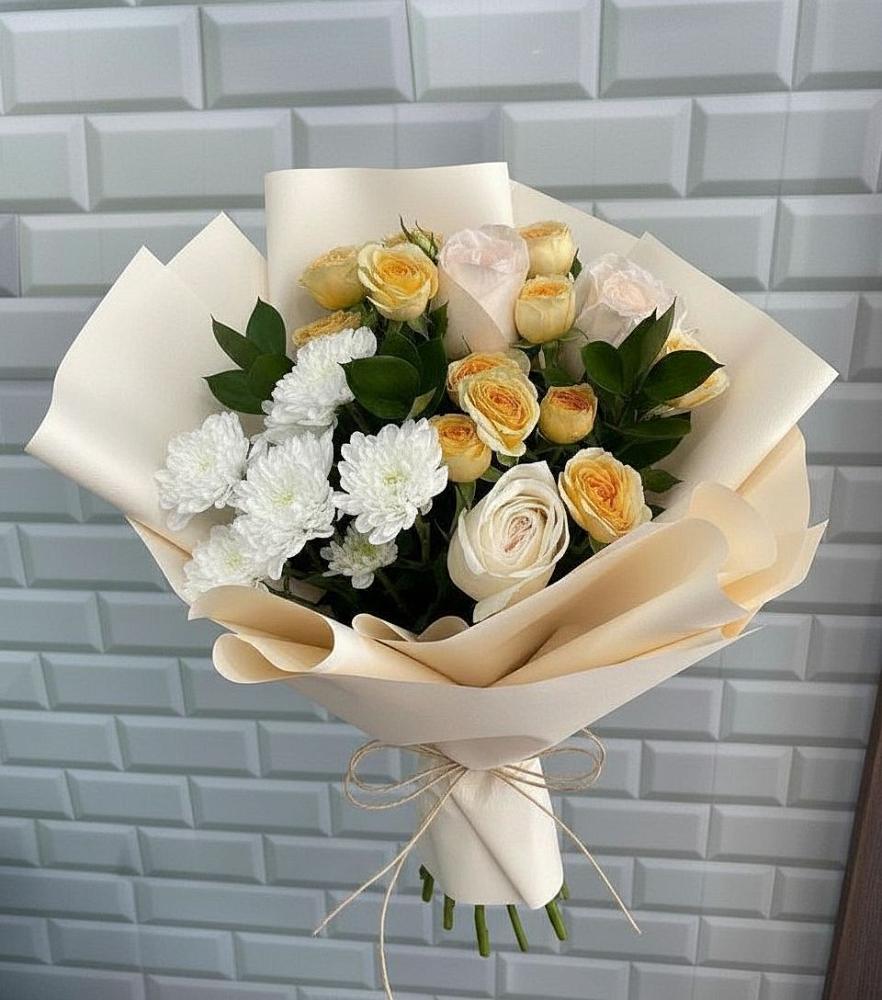 Букет цветов из: Розы и Хризантемы в Покровское Рузского района