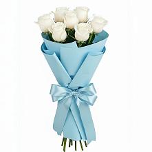 Букет 7 белых роз Проуд в Покровское Рузского района