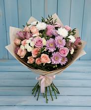 Букет цветов из:  Хризантемы, Розы и Альстромерии #REPLACE_PRED# Покровское Рузского района