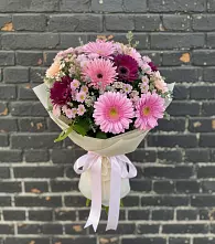 Букет цветов из:  Герберы и Хризантемы в Покровское Рузского района