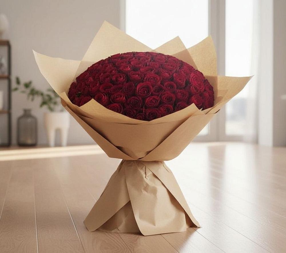Букет 101 Красная роза в Покровское Рузского района