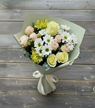 Букет цветов из:  Альстромерии, Розы и Хризантемы в Покровское Рузского района