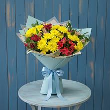 Букет цветов из:  Альстромерии и Хризантемы в Покровское Рузского района
