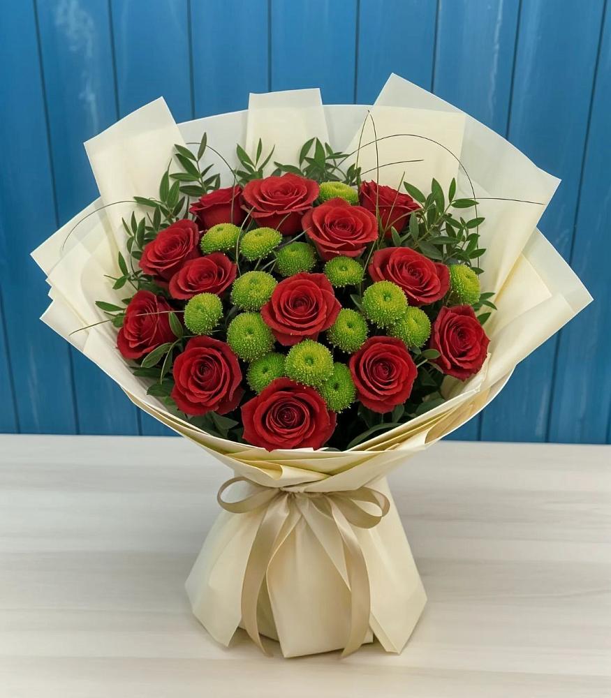 Букет цветов из: Розы и Хризантемы в Покровское Рузского района