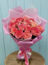 Букет 15 Розовых роз Равель #REPLACE_PRED# Покровское Рузского района